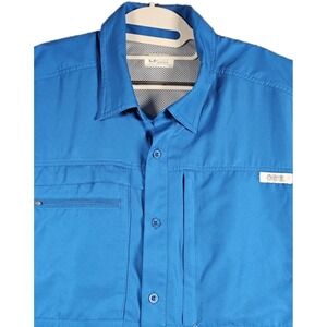 Mens Gander Mountain Guide Series Short Sleeve Button Up Fishing Shirt Size XL